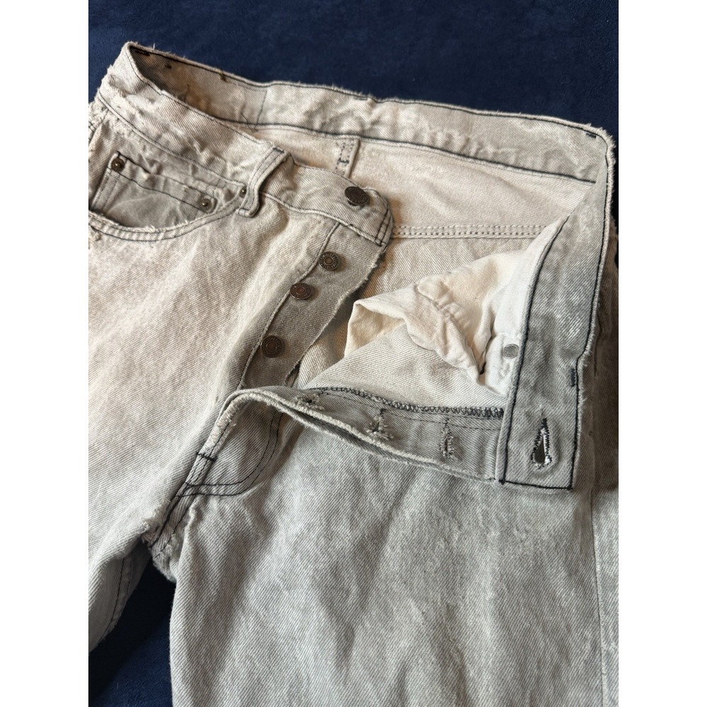 Vintage 80s Levis 501 Denim Jeans 30x28 Made In USA Gray Button Fly 501xx